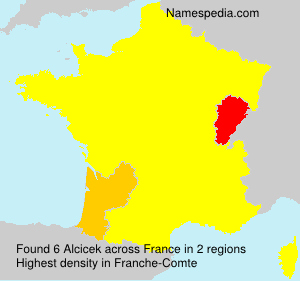 Surname Alcicek in France Surname Alcicek in France