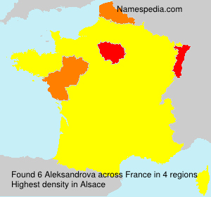 Surname Aleksandrova in France