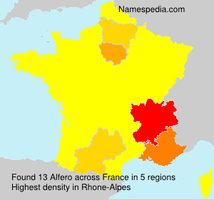 Surname Alfero in France Surname Alfero in France