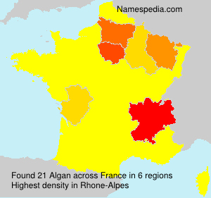Surname Algan in France Surname Algan in France