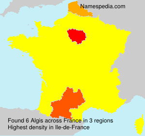 Surname Algis in France Surname Algis in France