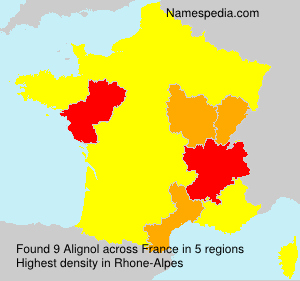 Surname Alignol in France Surname Alignol in France