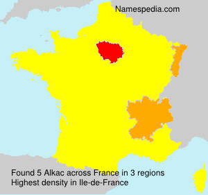 Surname Alkac in France Surname Alkac in France