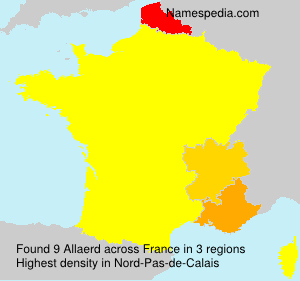 Surname Allaerd in France Surname Allaerd in France