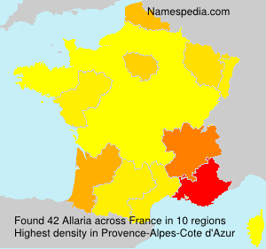 Surname Allaria in France Surname Allaria in France