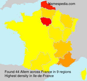 Surname Allem in France Surname Allem in France