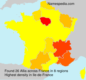 Surname Allia in France Surname Allia in France