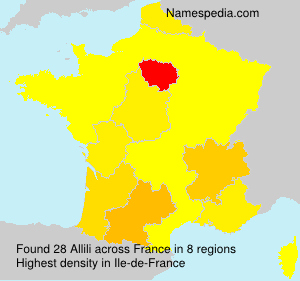 Surname Allili in France Surname Allili in France