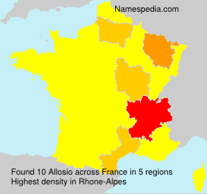 Surname Allosio in France Surname Allosio in France