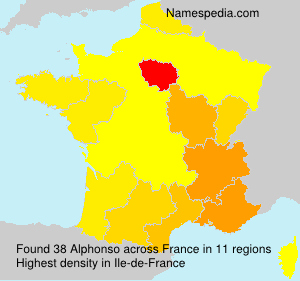 Surname Alphonso in France Surname Alphonso in France