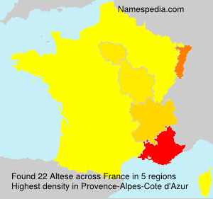 Surname Altese in France Surname Altese in France
