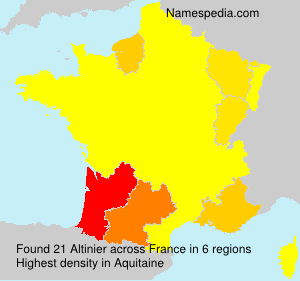 Surname Altinier in France Surname Altinier in France