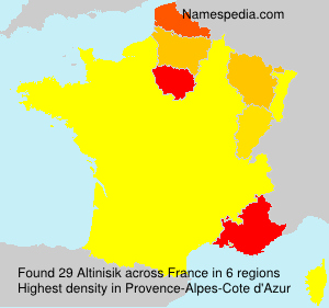 Surname Altinisik in France Surname Altinisik in France
