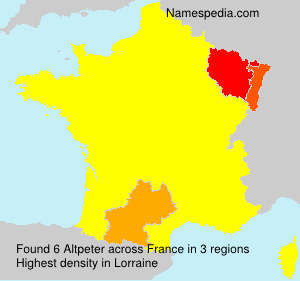 Surname Altpeter in France Surname Altpeter in France
