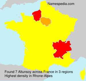 Surname Altunsoy in France Surname Altunsoy in France