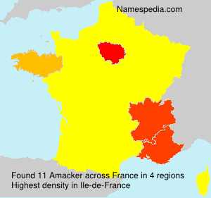 Surname Amacker in France Surname Amacker in France