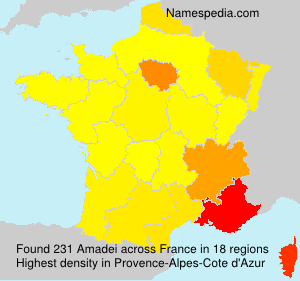 Surname Amadei in France