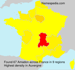 Surname Amadon in France
