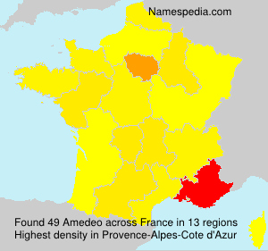 Surname Amedeo in France Surname Amedeo in France