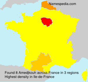Surname Amedjkouh in France Surname Amedjkouh in France