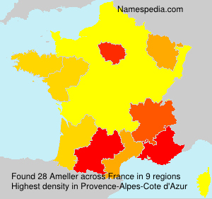 Surname Ameller in France Surname Ameller in France