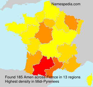 Surname Amen in France Surname Amen in France
