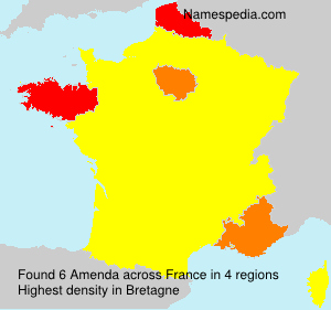 Surname Amenda in France Surname Amenda in France