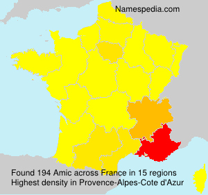 Surname Amic in France Surname Amic in France