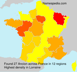 Surname Ancion in France Surname Ancion in France