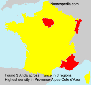 Surname Anda in France Surname Anda in France