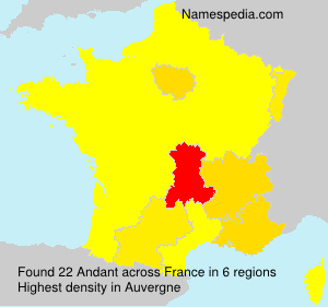 Surname Andant in France Surname Andant in France