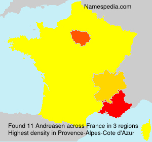 Surname Andreasen in France