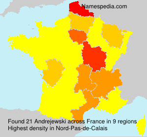 Surname Andrejewski in France Surname Andrejewski in France