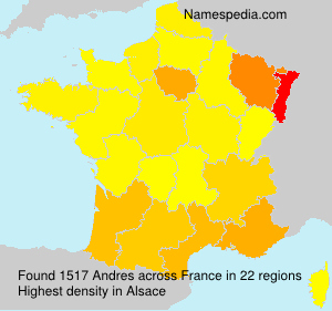 Surname Andres in France Surname Andres in France