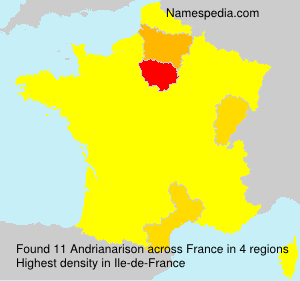 Surname Andrianarison in France Surname Andrianarison in France