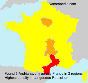 Surname Andrianavony in France Surname Andrianavony in France