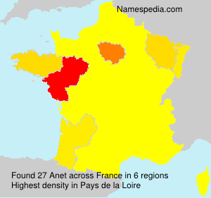 Surname Anet in France Surname Anet in France