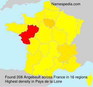 Surname Angebault in France Surname Angebault in France