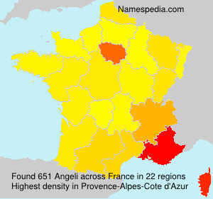 Surname Angeli in France Surname Angeli in France