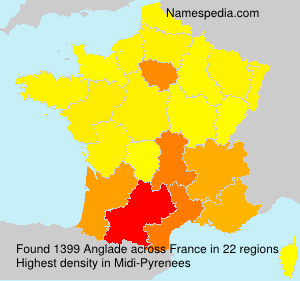 Surname Anglade in France Surname Anglade in France