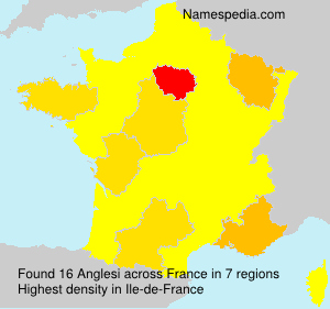 Surname Anglesi in France