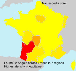 Surname Angoin in France Surname Angoin in France