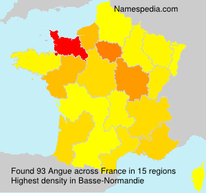 Surname Angue in France Surname Angue in France