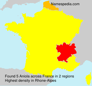 Surname Aniola in France