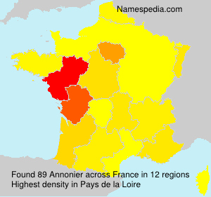 Surname Annonier in France Surname Annonier in France