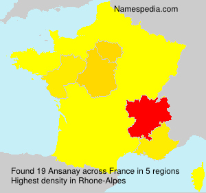 Surname Ansanay in France Surname Ansanay in France
