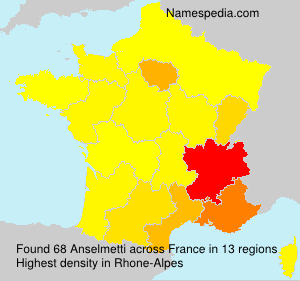 Surname Anselmetti in France Surname Anselmetti in France