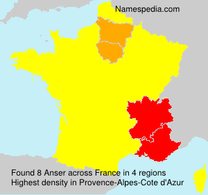 Surname Anser in France Surname Anser in France