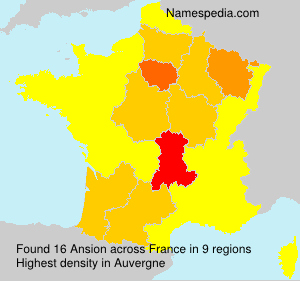Surname Ansion in France Surname Ansion in France