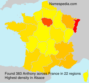 Surname Anthony in France